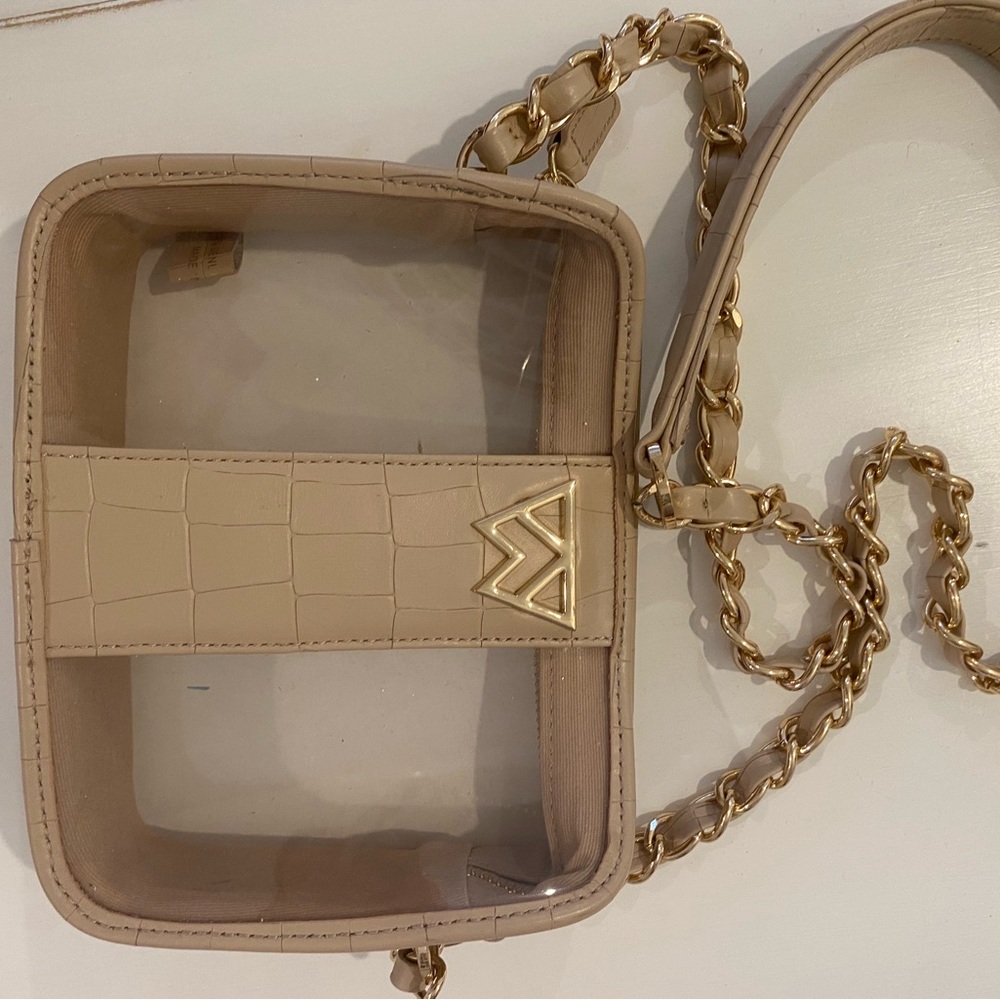 Chic Beige and Gold Chain Women Bag